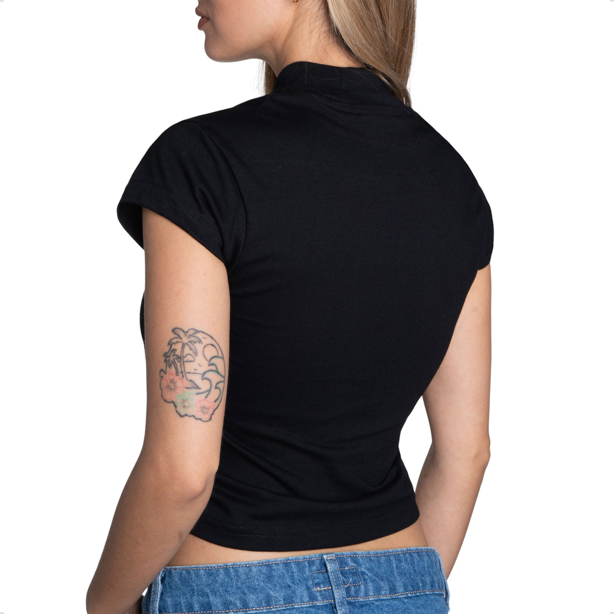 Remera Crop Converse Logo Draft para mujer — imagen 2