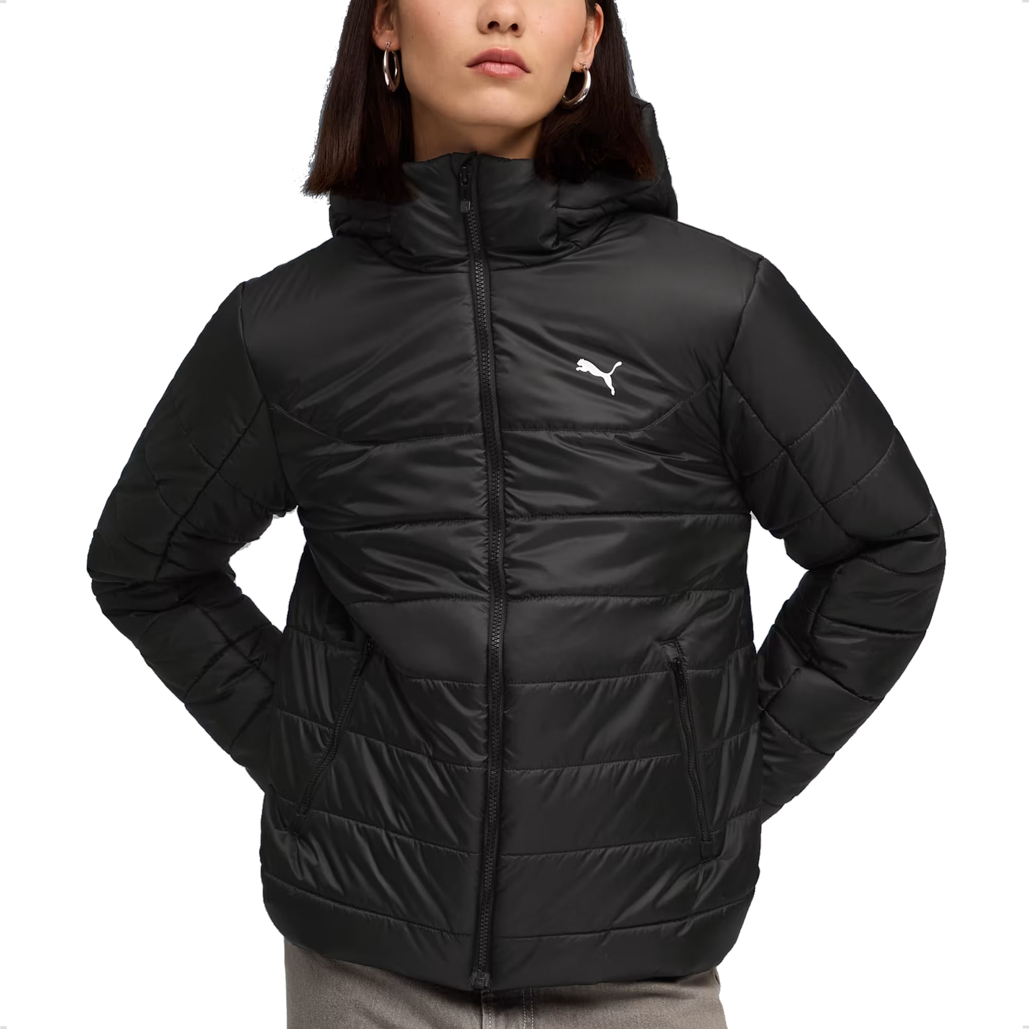 Campera Puma Essentials con capucha acolchada para mujer