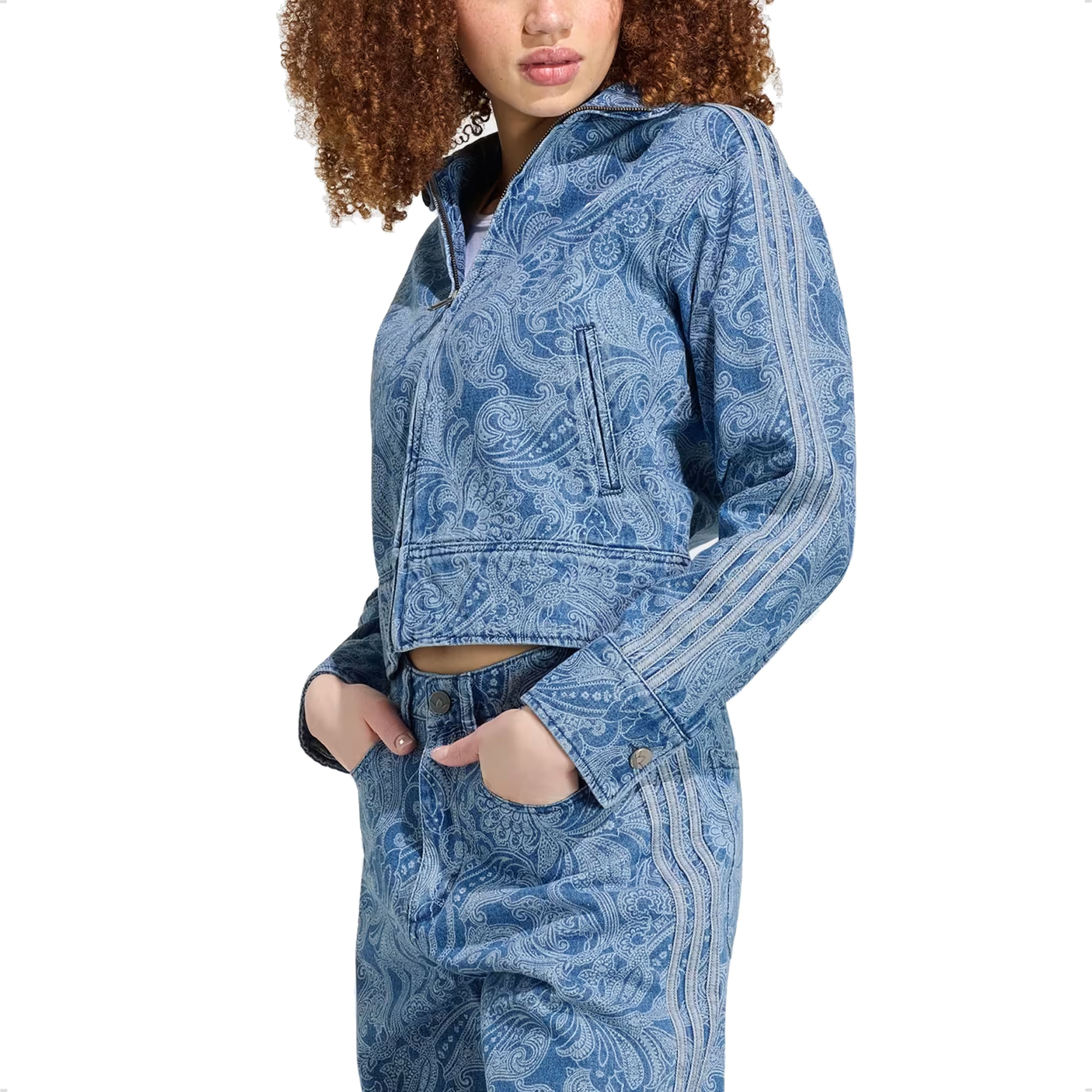 Campera jean Adidas Originals Liberty London denim mujer