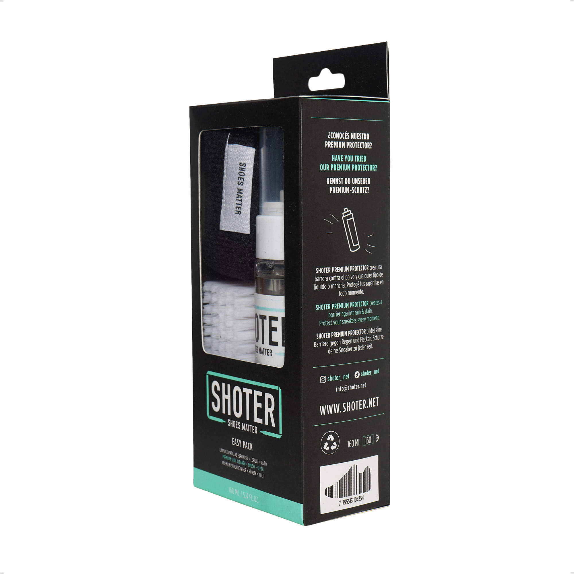 Kit limpiador gamuza shoter cepillo + botella 160 ml + paño — imagen 2