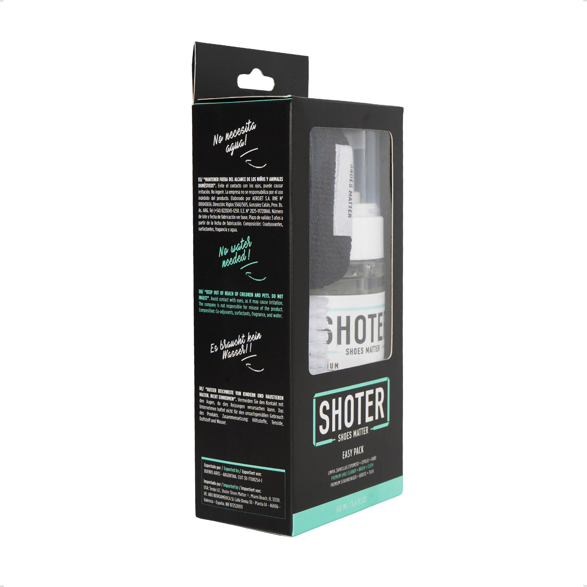 Kit limpiador gamuza shoter cepillo + botella 160 ml + paño — imagen 3
